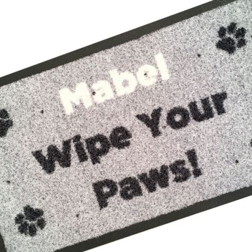 Personalised Pet Door Mat, Coir Door Muddy Paws 